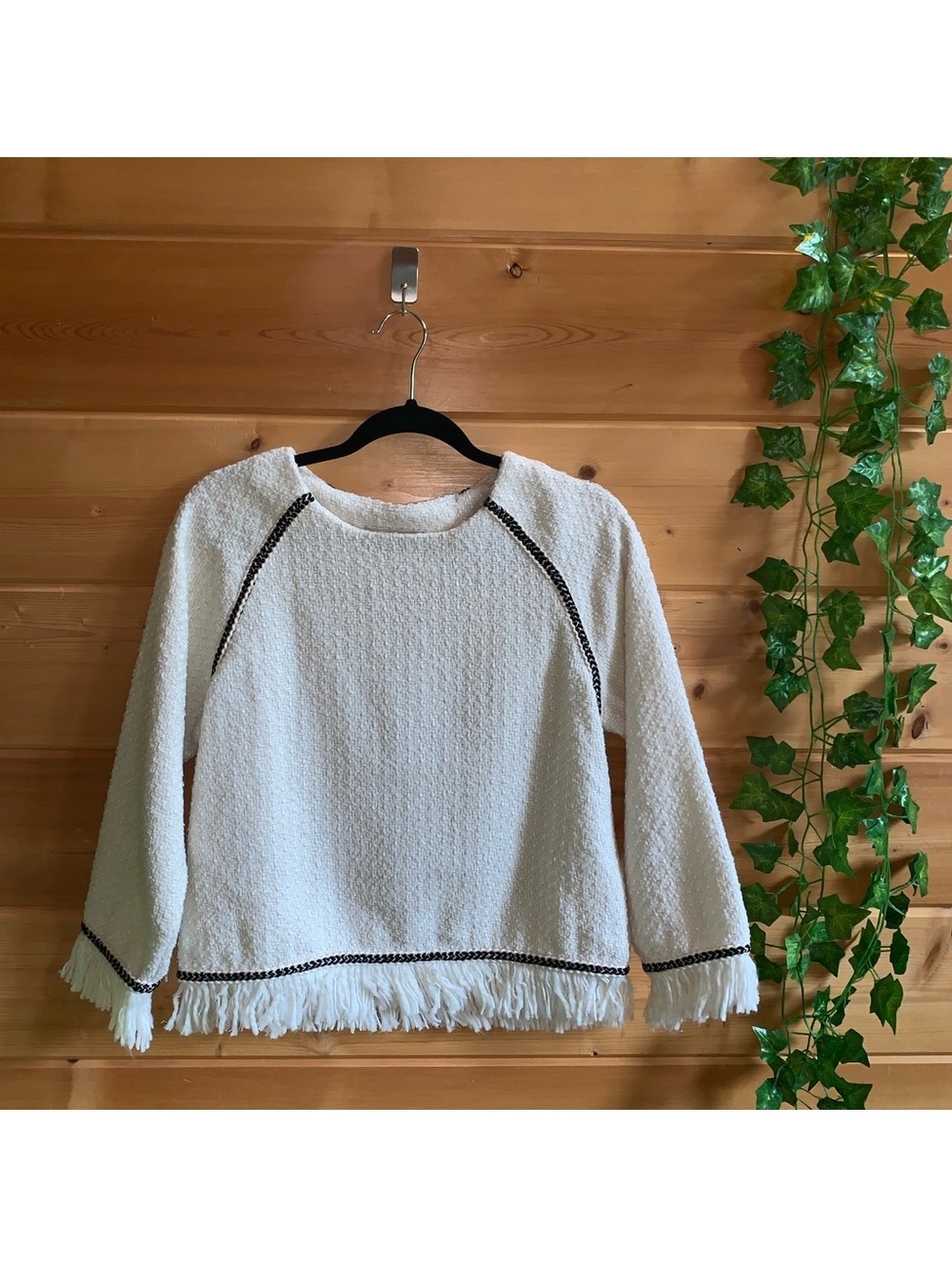 Creme & Black Moon River Sweater